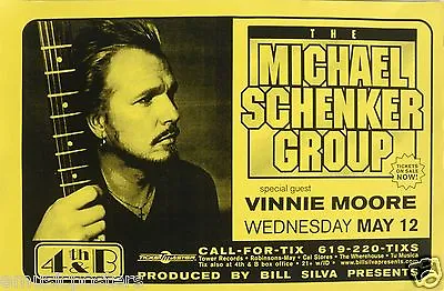 MICHAEL SCHENKER 1998 SAN DIEGO TOUR POSTER - SCORPIONS UFO G3 McAULEY GROUP • $14.51