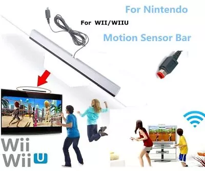 Wired Remote Motion Sensor Bar IR Infrared Ray Inductor For Nintendo Wii / Wii U • $5.95