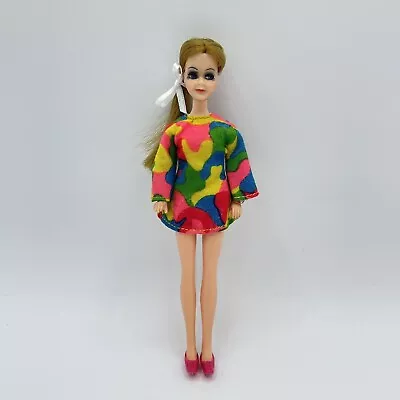 Vintage 1970's Topper Dawn Doll Wearing Groovy Tunic And Pink Shoes • $32.99