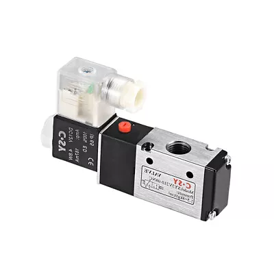 DC 12V 3 Way 2 Position 1/4 PT Pneumatic Air Control NC Solenoid Valve • £20.33