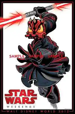 Disneyland StarWars Weekend Donald/ Darth Maul [ Star Tours ] 11  17  Poster • $12.99