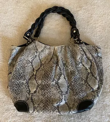 Red By Marc Ecko Faux Python Snake Skin Rounded Hobo Shoulder Bag Purse • $19.99