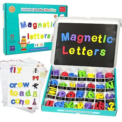 £42.65 • Buy Magnetic Letters Numbers For Kids With Board – Educational Toys For Kids 3+ Yrs