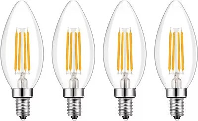 E14 Base LED Filament Candle Shape Light 4 Count (Pack Of 1) Warm White  • $28.27