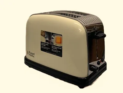 £23.99 • Buy Russell Hobbs 2 Slice Toaster St Steel Lift &Look Wide Slot Variable Cream 23334