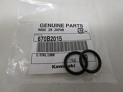 2 Pcs Genuine Kawasaki 670B2015 O-Ring 15mm Oil Fill Gauge Sensor FE290D FE350D • $8.99