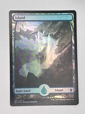 MTG Magic - Island - 257 (Full Art) - Battle For Zendikar - Foil Near Mint • $1.99