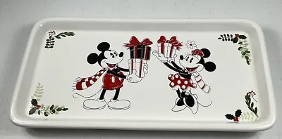 Disney Mickey And MInnie Mouse With Presents Holiday Serving Tray Platter • $19.99