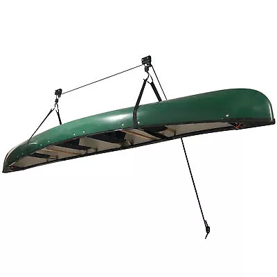 Kayak Lift With  Pulley System Kayak Ceiling Rack Garage Ceiling J5K1 • $100.15