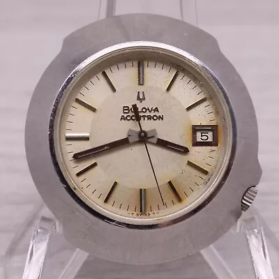 Vintage 1970 Bulova Accutron Sputnik Large Steel Tuning Fork Watch 2181 NEED TLC • $249
