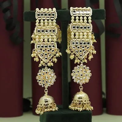 £18.99 • Buy New Indian Designer Jewellery White Color Kundan Earrings