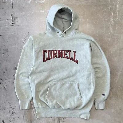 Vintage 80s Champion Reverse Weave Hoodie XL USA Cornell University Sweatshirt • $120