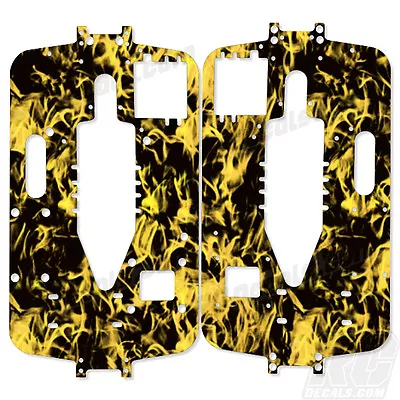 Traxxas T-Maxx New Era Big Block Chassis Plate Protector Kit - Flames Yellow • $29.95