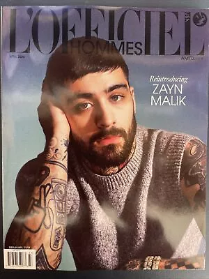 L’officiel HOMMES  Magazine APRIL 2024 ZAYN MALIK • $14.99