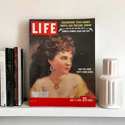 Vintage Life Magazine. May 11 1959. Stock Market Pioneer Women Baby Doe Tabor • $14