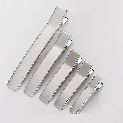 £3.83 • Buy Craft DIY Silver Curved Pinch Alligator Hair Clips 35mm-78mm With Teeth Bows