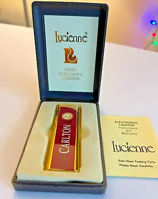 Lucienne Piezo Electronic Lighter - Carlton - New In Case/box • $10