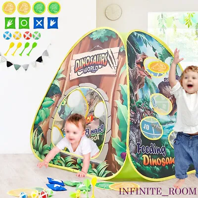 Pop Up Tent Dinosaur Multifunctional Game House Infant Baby Indoor & Outdoor Kid • £15.59