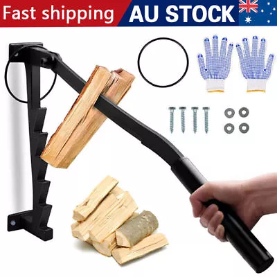 Wall Mounted Wood Kindling Splitter High Carbon Steel Manual Fire Wood Cutter AU • $76.73