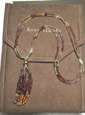 $650 Ross Simons 14k Yellow Gold Multi Strand Sapphire Tassel Necklace • $395