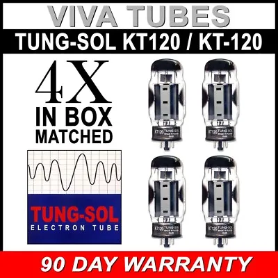 Brand New Factory Matched Quad (4) Tung-Sol Reissue KT120 / KT-120 Vacuum Tubes • $370.28