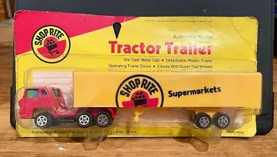 VINTAGE 1976 SHOP RITE TRAILER TRUCK TOY IN BOX SUPERMARKET DIE CAST Yatming • $28