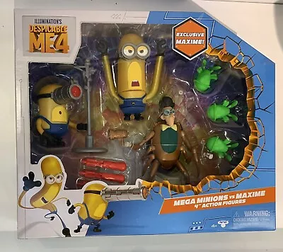 Despicable Me 4 Illumination Mega Minions Vs Maxime 4” Action Figure New In Hand • $49.88