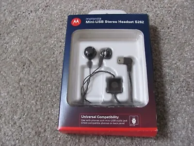 Motorola Mini-USB Stereo Headset S262 (89169N) For MOTORAZR V3 V3xx MAXX V6 V360 • $19.98