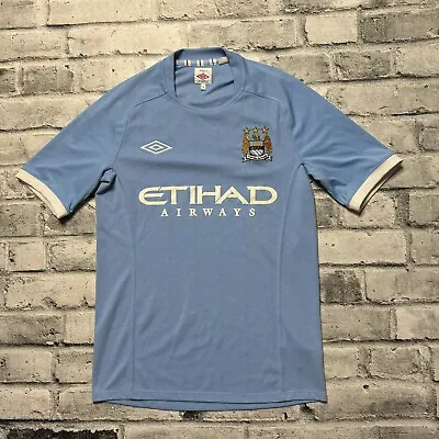 Umbro MCFC Manchester City Football Club Soccer Jersey Shirt Etihad Airways 36 • $29.99
