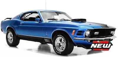 Maisto 1:18 Scale Ford Mustang Mach 1 Blue 1970 • $63.27
