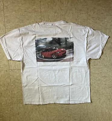 Vintage 90s Mens Hanes Heavyweight Mazda 3 White Graphic T Shirt Cotton XL • $35