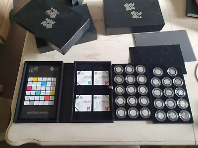 2012 50p Coin Royal Mint London Olympics Silver Collection Full Set NO TONING • £620