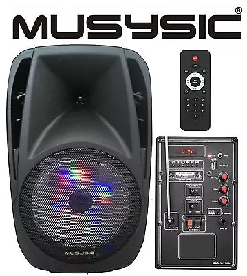 MUSYSIC Portable 8  Power Speaker System Bluetooth Rechargeable LED Light MU-F8B • $74.99