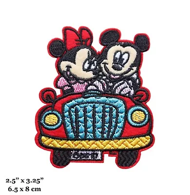 Mickey And Minnie Mouse In Car Cartoon Characters Embroidered Iron On Patch • $4.99