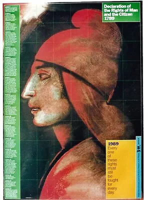Original Vintage Poster HUMAN RIGHTS PROPAGANDA 1989 Glaser • $40