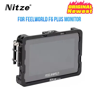 NITZE Camera Monitor Cage Mount Bracket For FeelWorld F6 Plus 5.5 Inch Display • $87.99