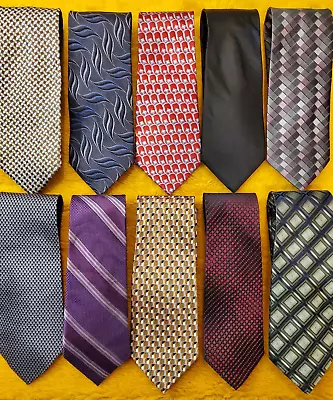 10 Pc. MENS WARDROBE ~ DRESS TIES  ~ ALL 64  ~ XL 2XL 3XL XXL XXXL LONG TALL • $65