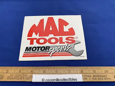 Vintage Decal Sticker MAC Tools Motor Sports Street Racing Drag Race Nascar Auto • $12.99