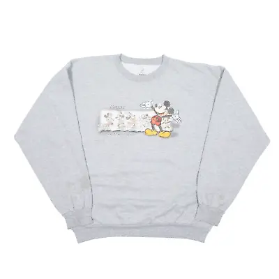 DISNEY Womens Mickey Mouse Sweatshirt Grey L • £9.99