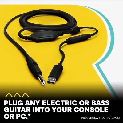 Real Tone Guitar To USB Adapter Cable For PC PS XBOX Rocksmith FREE SHIPPING • $46.60