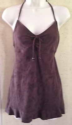 *mainstream Brown $78 One Piece Swim Dress Sz 8 New • $13.99