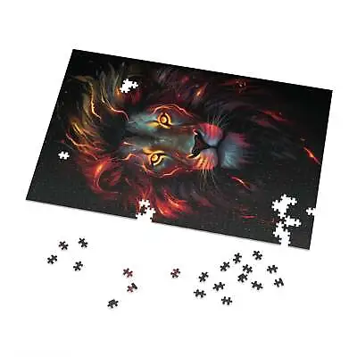 Striking Lion Masterpiece Puzzle: Bright Bold & Framable • $48.28