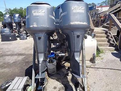 PAIR TWIN 2006 YAMAHA 250hp 4 FOUR STROKE 30  OUTBOARD BOAT MOTORS ENGINE 250 Hp • $16996.56