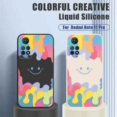 For Apple IPhone15 For Xiaomi For Samsung Shockproof Silicone  Smiley Case Cover • $5.49