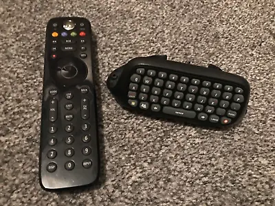 Xbox 360 Media Remote Control And Chat Pad Keyboard Used Working • £13.50