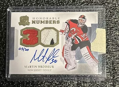 2013-14 Martin Brodeur The Cup Auto Patch Honorable Numbers /30 Devils • $499