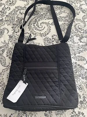 Vera Bradley Hipster Zip Microfiber Crossbody Bag In Classic Black NWT • $49.99