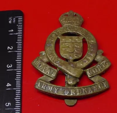 £6.99 • Buy Royal Army Ordnance Corps Metal Cap Badge Kings Crown Heavy Wear Polished