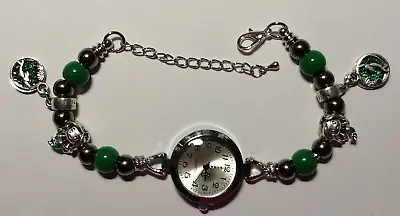 Handmade ARIEL / LITTLE MERMAID Bracelet Watch With 4 Silver  And Enamel Charms • £10.99