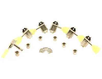 Kluson Nickel Supreme 18:1 Ratio Single Ring Tuners 3+3 Fit Vintage Gibson 8.8mm • $85.40
